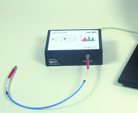 Spektrometer Measurespec mit Lichtwellenleiter